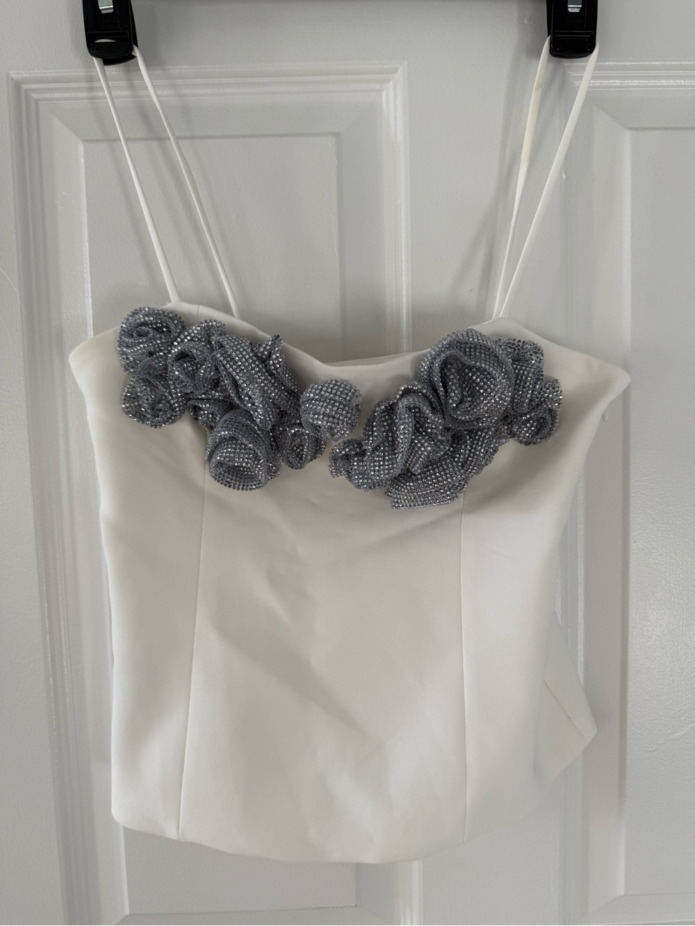 Zara white top with flowers